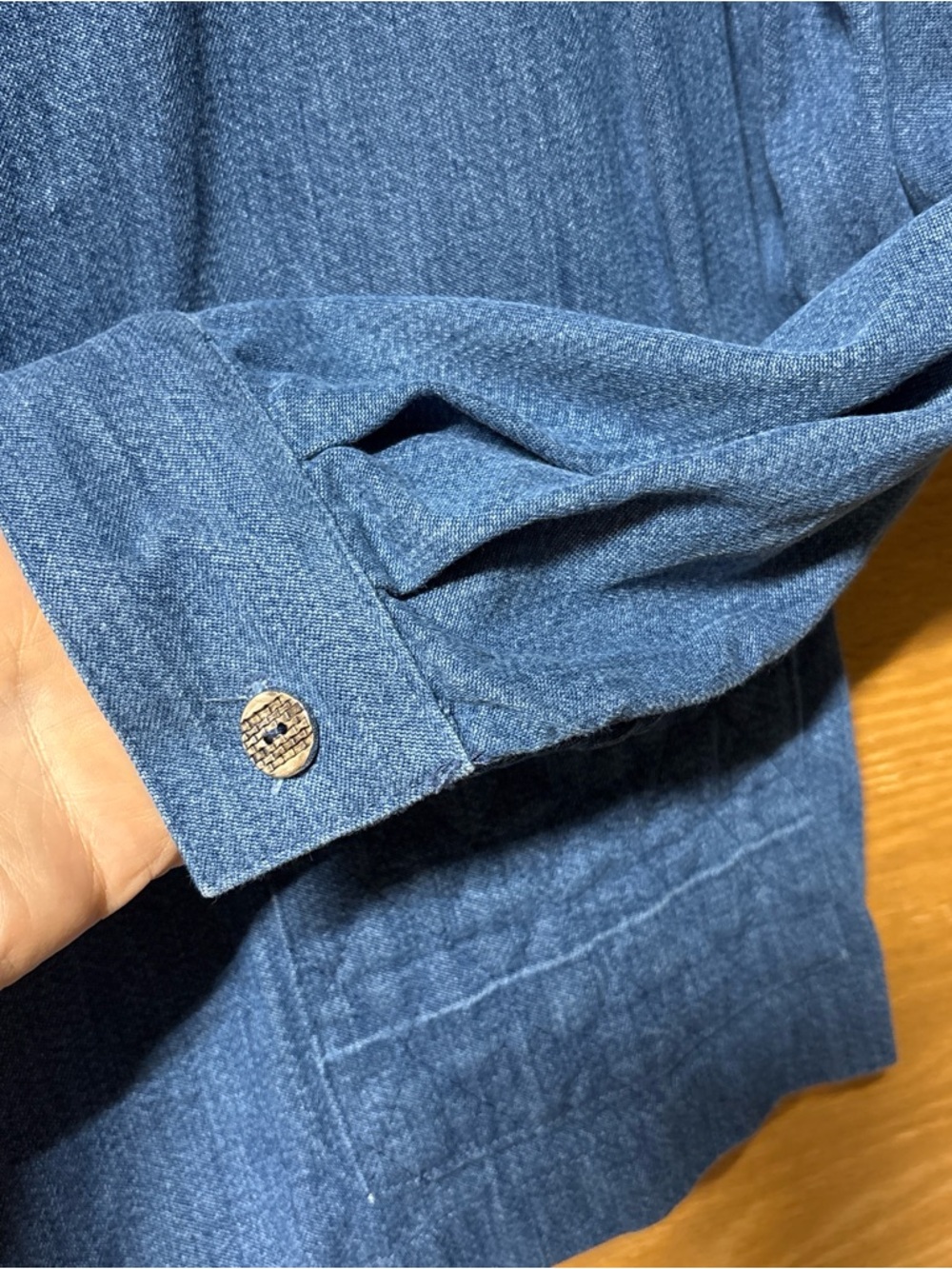 Vintage Blue Denim Zip-Front Jacket - Picture 3 of 6